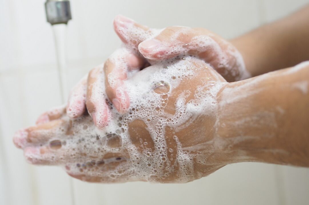 wash your hands with soap to prevent infection with parasites